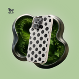 Black Polka Dot on White Canvas Asymmetric