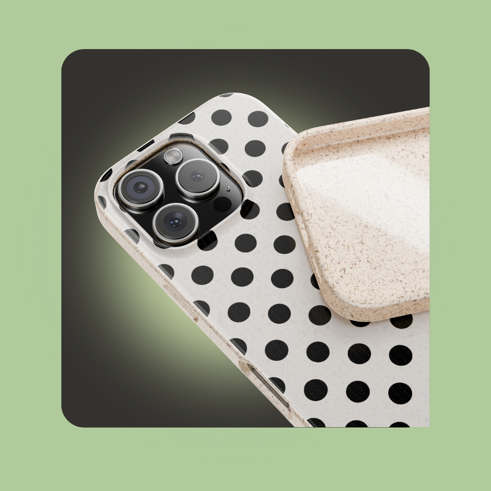 Black Polka Dot on White Canvas Symmetric